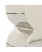 2 taburetes plateados con forma de cono brillante, 21 x 30 x 45 cm