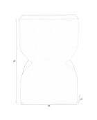 2 taburetes plateados con forma de cono brillante, 21 x 30 x 45 cm
