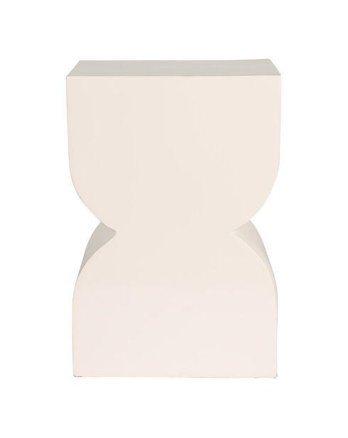 2 taburetes con forma de cono brillante, color beige, 21 x 30 x 45 cm