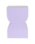 2 taburetes con forma de cono brillante, color morado, 21 x 30 x 45 cm