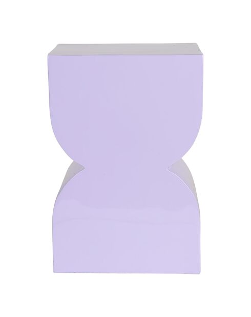 2 taburetes con forma de cono brillante, color morado, 21 x 30 x 45 cm