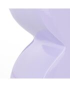 2 taburetes con forma de cono brillante, color morado, 21 x 30 x 45 cm