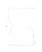 2 taburetes con forma de cono brillante, color morado, 21 x 30 x 45 cm