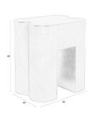 Taburetes marrones de 2 formas - 40x40x45 cm
