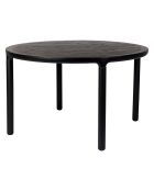 Mesa de comedor redonda Storm negra - 128x128x75 cm