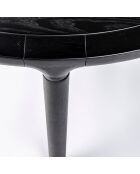 Mesa de comedor redonda Storm negra - 128x128x75 cm