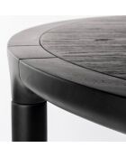 Mesa de comedor redonda Storm negra - 128x128x75 cm