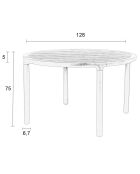 Mesa de comedor redonda Storm negra - 128x128x75 cm