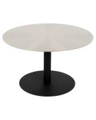 Table basse Snow Brushed Satin argentée - 60x60x35 cm