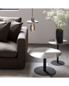 Table basse Snow Brushed Satin argentée - 60x60x35 cm