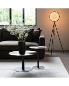 Table basse Snow Brushed Satin argentée - 60x60x35 cm