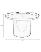 Table basse Shiny Bomb noire - 67x67x41.5 cm