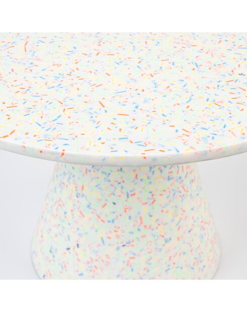 Mesita Victoria reciclada multicolor - 50x50x32 cm
