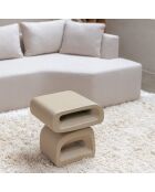 Mesita Eddy beige - 43x35x44 cm