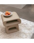 Mesita Eddy beige - 43x35x44 cm