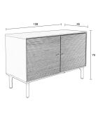 Buffet Morning gris - 45x108x70 cm