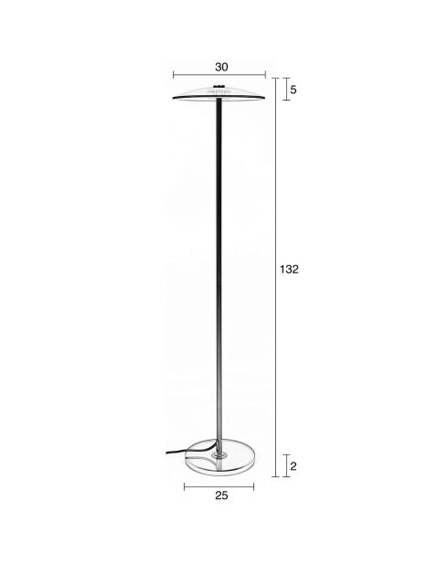 Float gouden vloerlamp - 30x30x132 cm