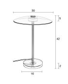 Lámpara de mesa Float dorada - 30x30x42 cm