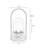 Smarty zwarte tafellamp - 12x12x22,5 cm