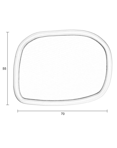 Miroir Looks M blanc - 55x73x4 cm