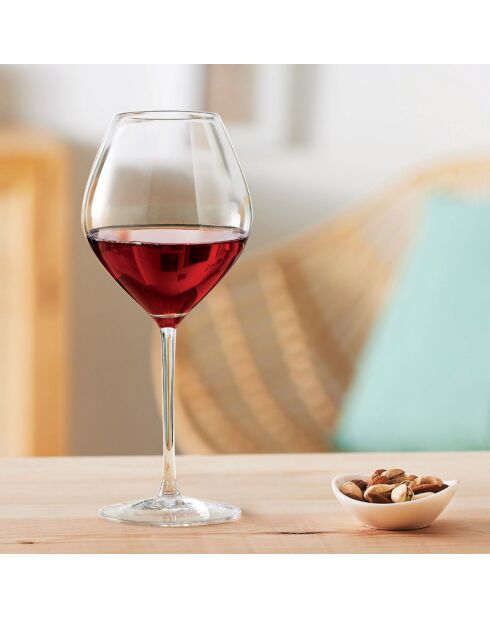 6 Verres à pied Cheer Up transparents - 55 cl