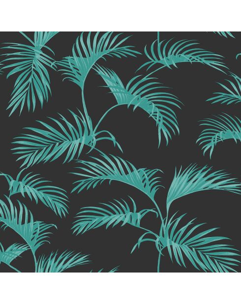 Papier peint Jungle Palmes Vert Emeraude - 53 x 1005 cm