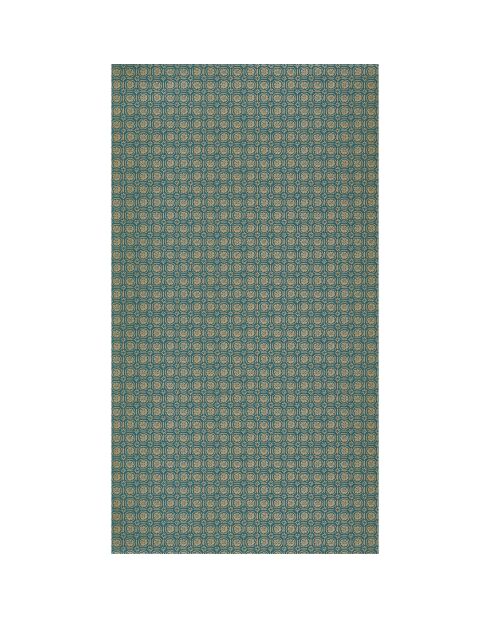 Papier peint Mystery Custom Bleu Canard/Doré - 53 x 1005 cm