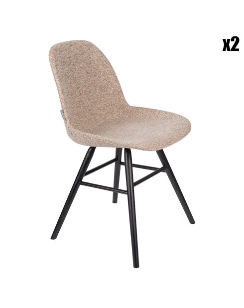 2 Chaises Albert Kuip Soft beiges - 55x49x81.5 cm