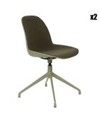 2 Chaises pivotantes Albert Kuip vertes - 52x45x83.6 cm