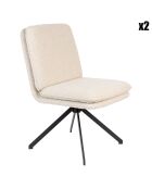 2 ChaisesTyler bouclette blanches - 64x47.5x84.5 cm