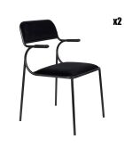 2 Chaises Alba noires - 56.8x53.5x82.5 cm