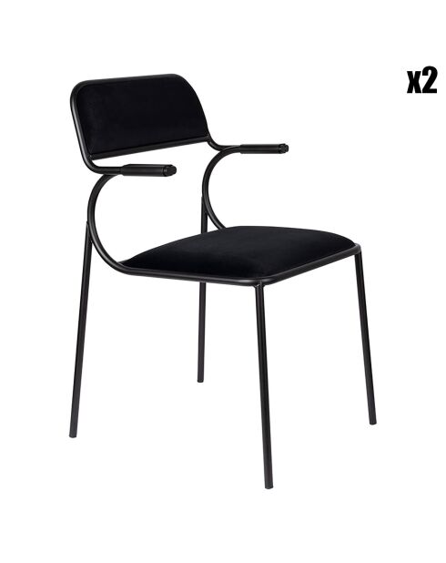 2 sillas Alba negras - 56,8x53,5x82,5 cm