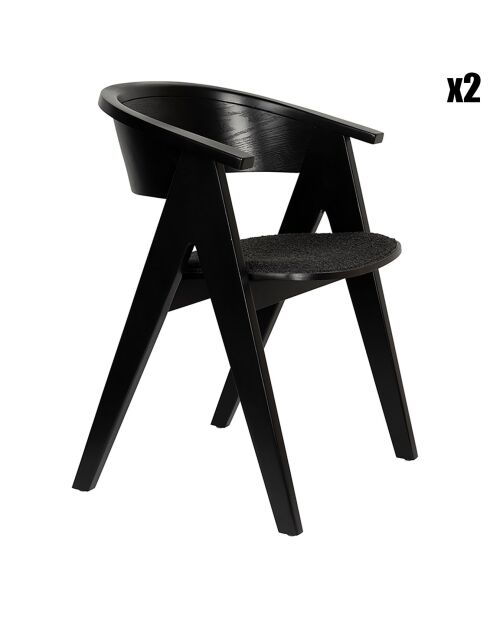 2 Chaises NDSM noires - 54x59x79 cm