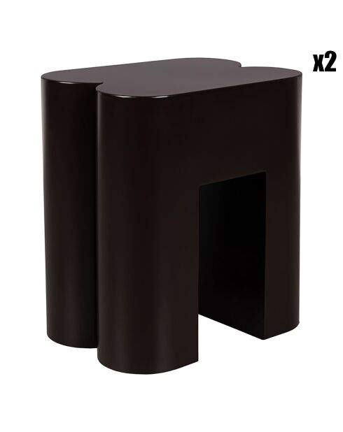 Taburetes marrones de 2 formas - 40x40x45 cm