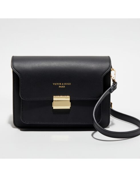 Chanon Schultertasche aus schwarzem Leder - 22,5x15x6,5 cm