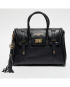Ondine Lederhandtasche mit schwarzem Kaya-Beutel - 35x22x14 cm