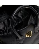 Ondine Lederhandtasche mit schwarzem Kaya-Beutel - 35x22x14 cm