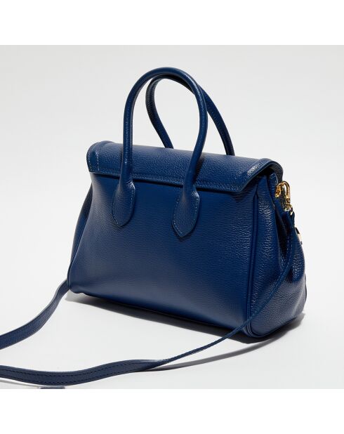 Sac à main en Cuir Bagatelle bleu marine - 31x23x9 cm
