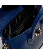 Marineblaue Bagatelle Lederhandtasche - 31x23x9 cm