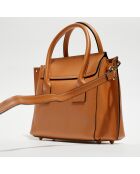 Jane leren handtas met etui Alina camel - 25x19x7 cm