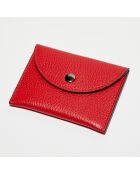 Jane leren handtas met rode Alina etui - 36x35x24 cm