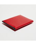 Jane leren handtas met rode Alina etui - 36x35x24 cm
