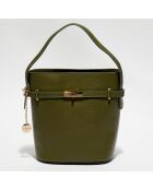 Sac seau Ayla vert olive - 23.5x27x16 cm