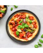 Plaque À Pizza noire - D.32 cm