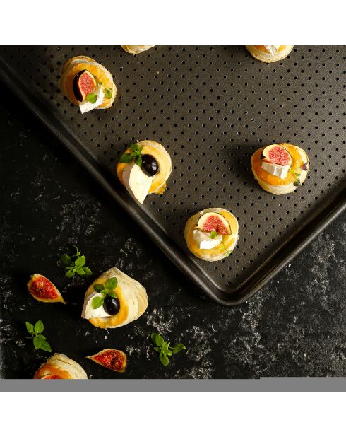 Plaque de cuisson noir - 27x39x2 cm