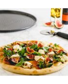 Plaque À Pizza noire - D.32 cm