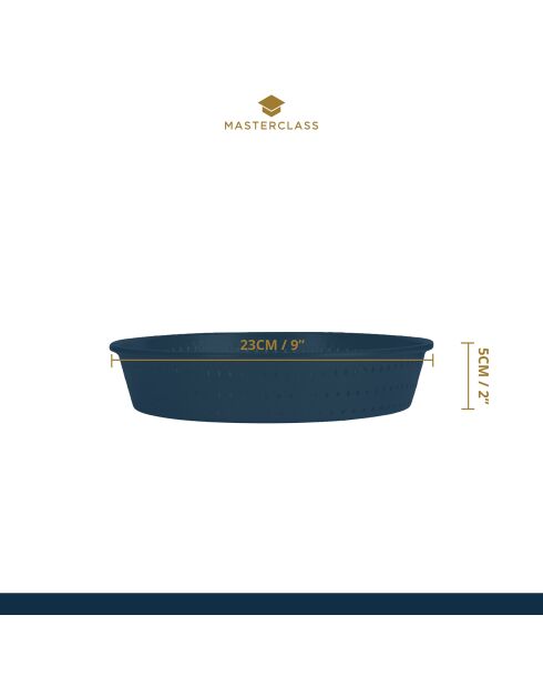 Plat À Tarte Profond noir - D.23 cm