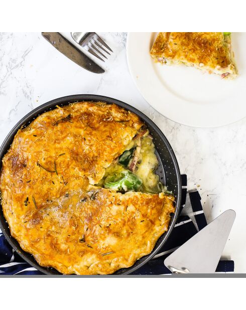 Plat À Tarte Profond noir - D.23 cm