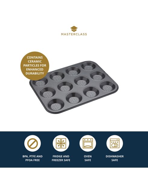Plat À Tarte Perforé noir - 31.5x24x1.3 cm