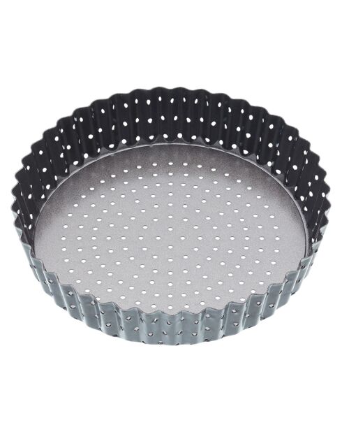Moule à quiche perforé noir - D.18 cm